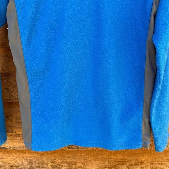 Columbia Mens Vintage Y2K Blue/Grey 1/4 Zip Pullover Fleece Sweater Size S Polye - Picture 8 of 8